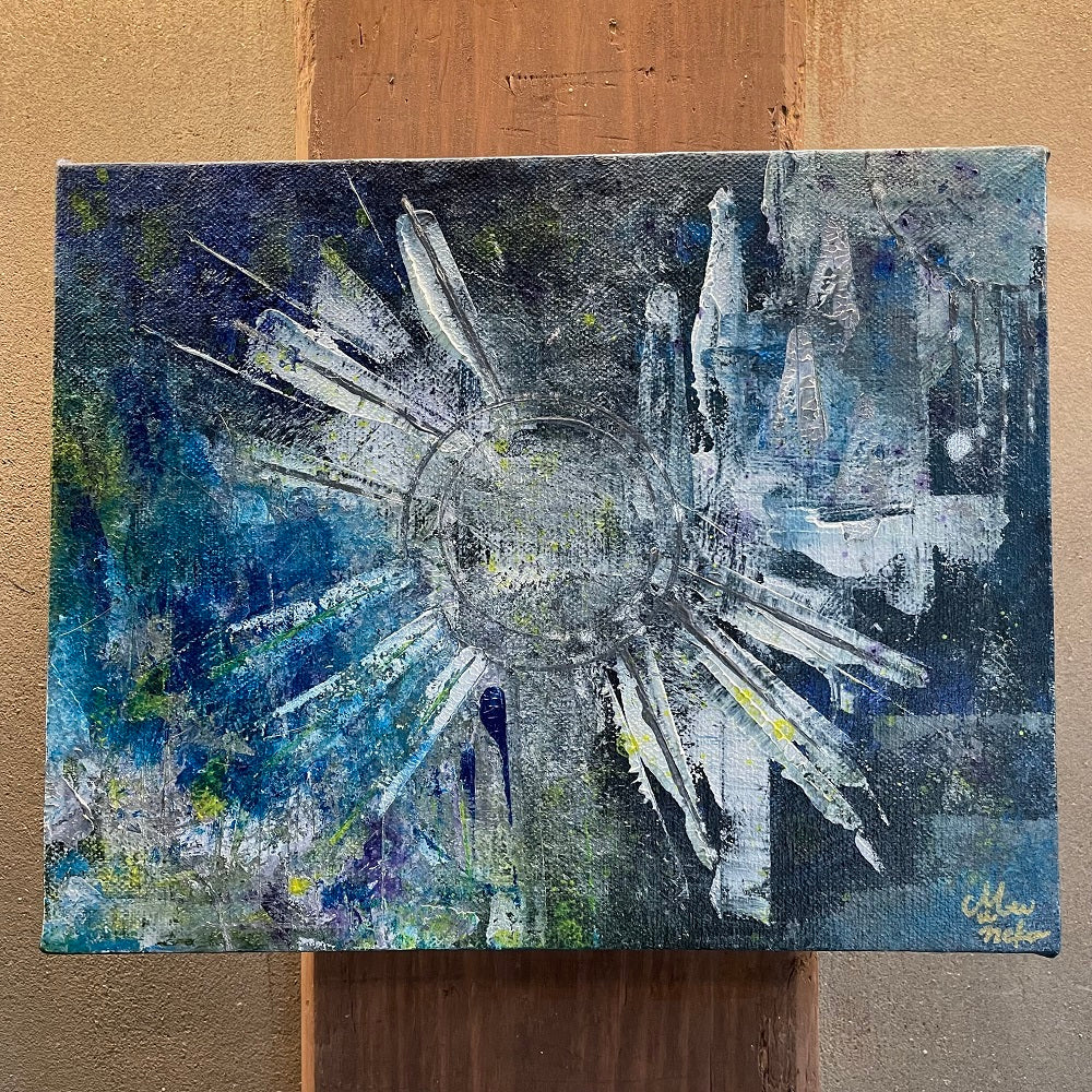 『上空一万メートル、電子回路は軋む』深音アート / 楽曲から生まれた抽象画