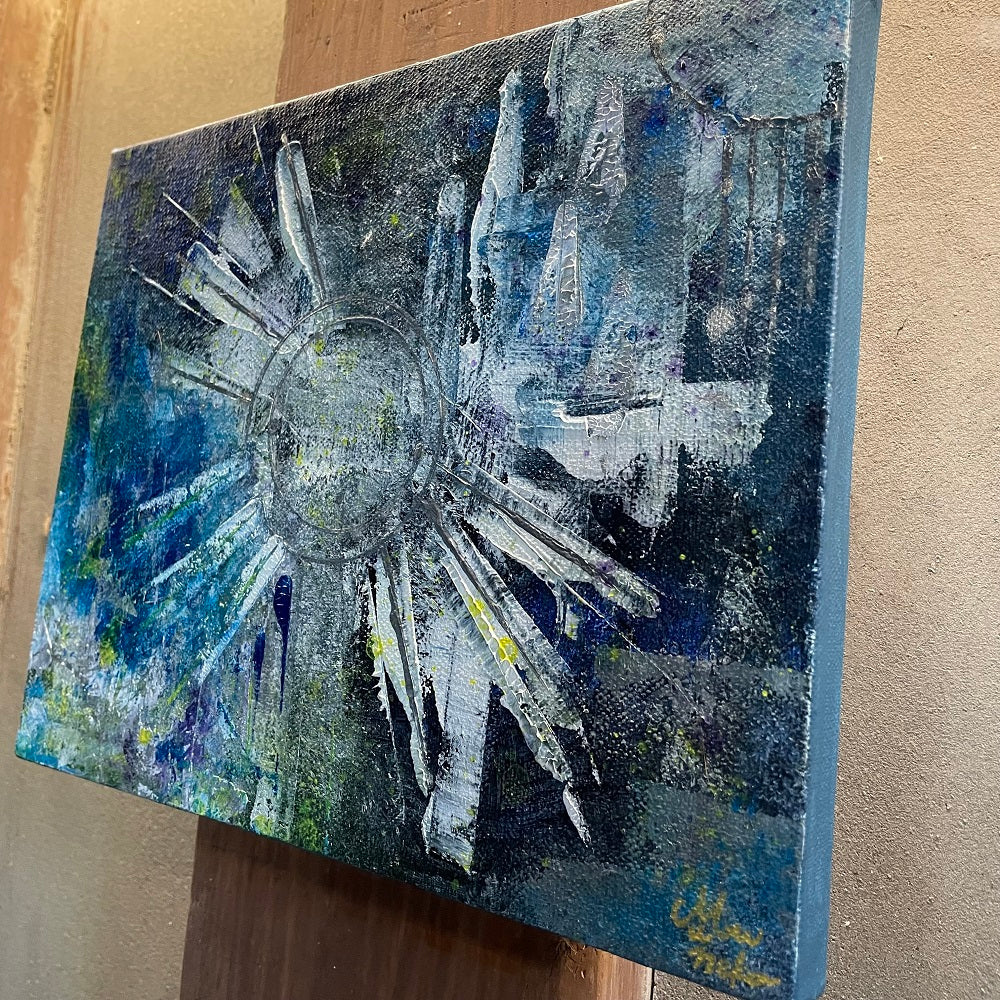 『上空一万メートル、電子回路は軋む』深音アート / 楽曲から生まれた抽象画