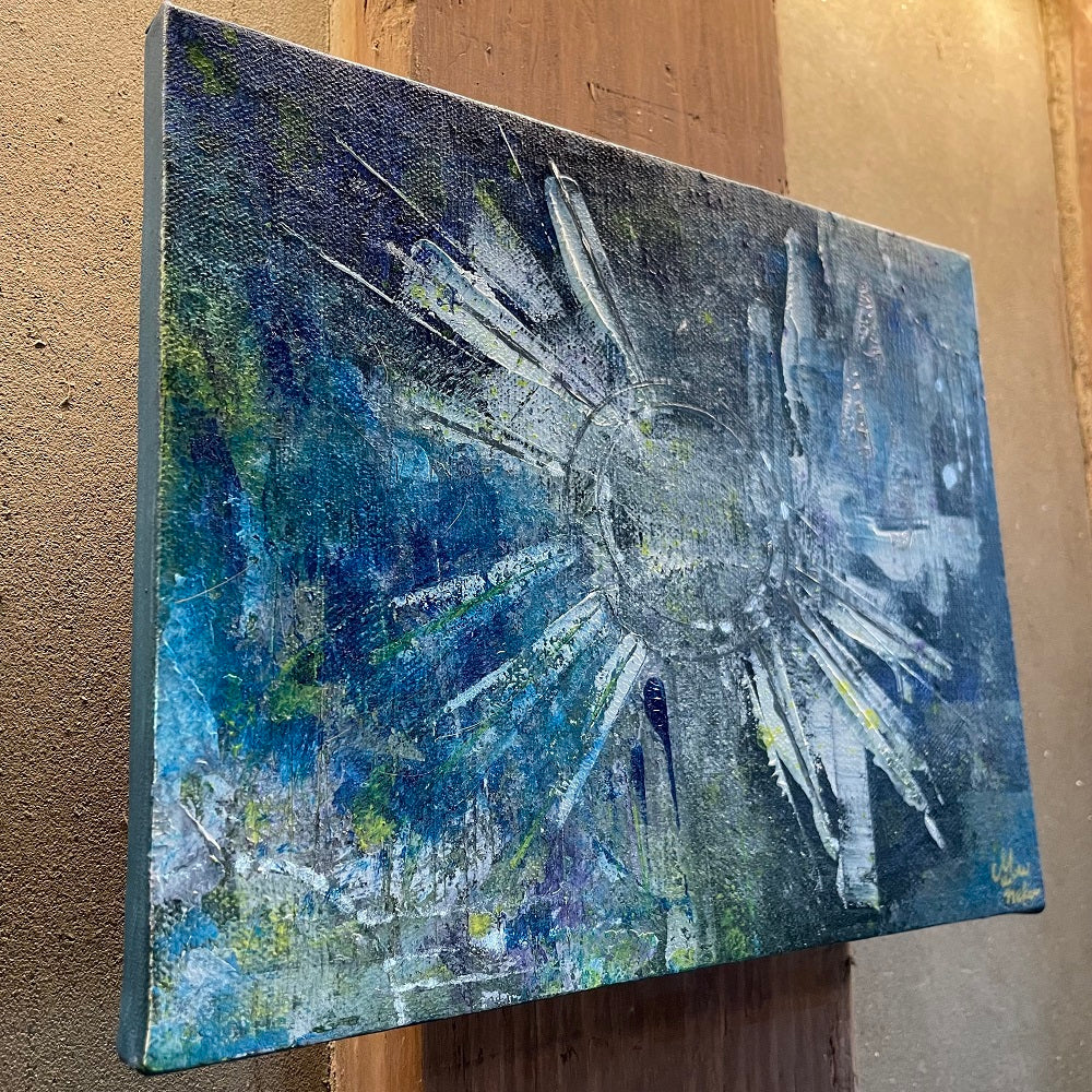 『上空一万メートル、電子回路は軋む』深音アート / 楽曲から生まれた抽象画