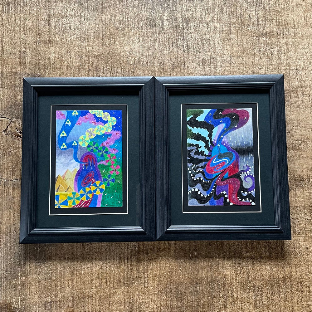 【深層アート】ポジティブ＋シャドウ 2枚セット｜光と影を描く限定アート体験