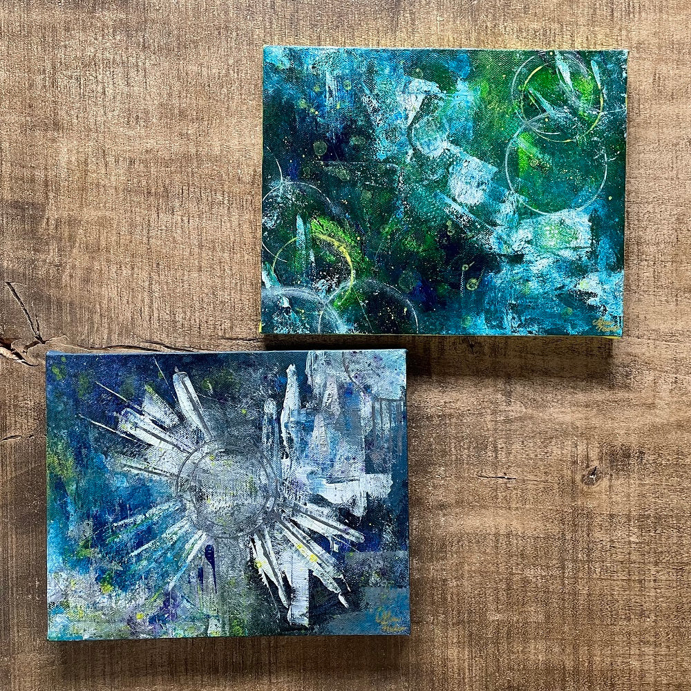 【LIVEオーダーメイド】深音アート（商標登録）｜対面・オンライン制作：あなたの音楽を目の前で描く抽象画