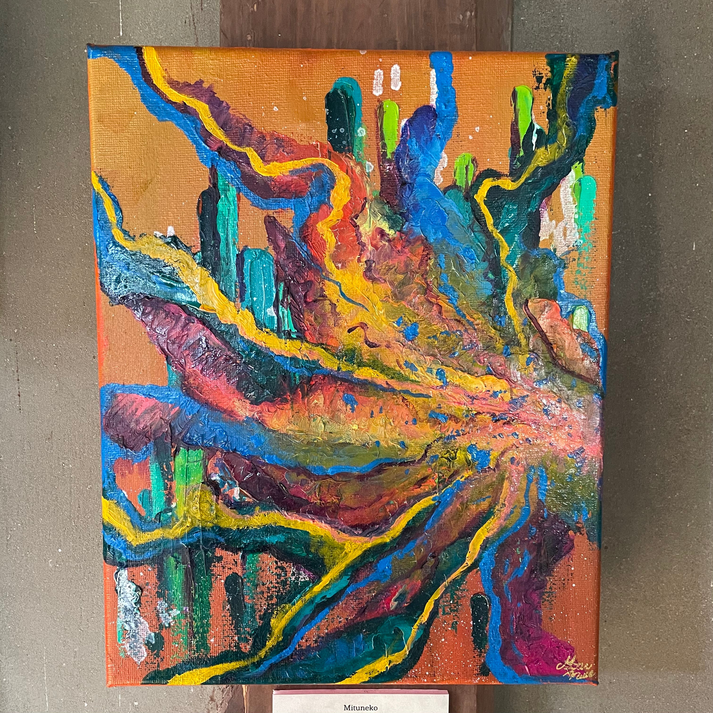 『幻想曲ニ短調』深音アート・油絵 / 楽曲から生まれた抽象画