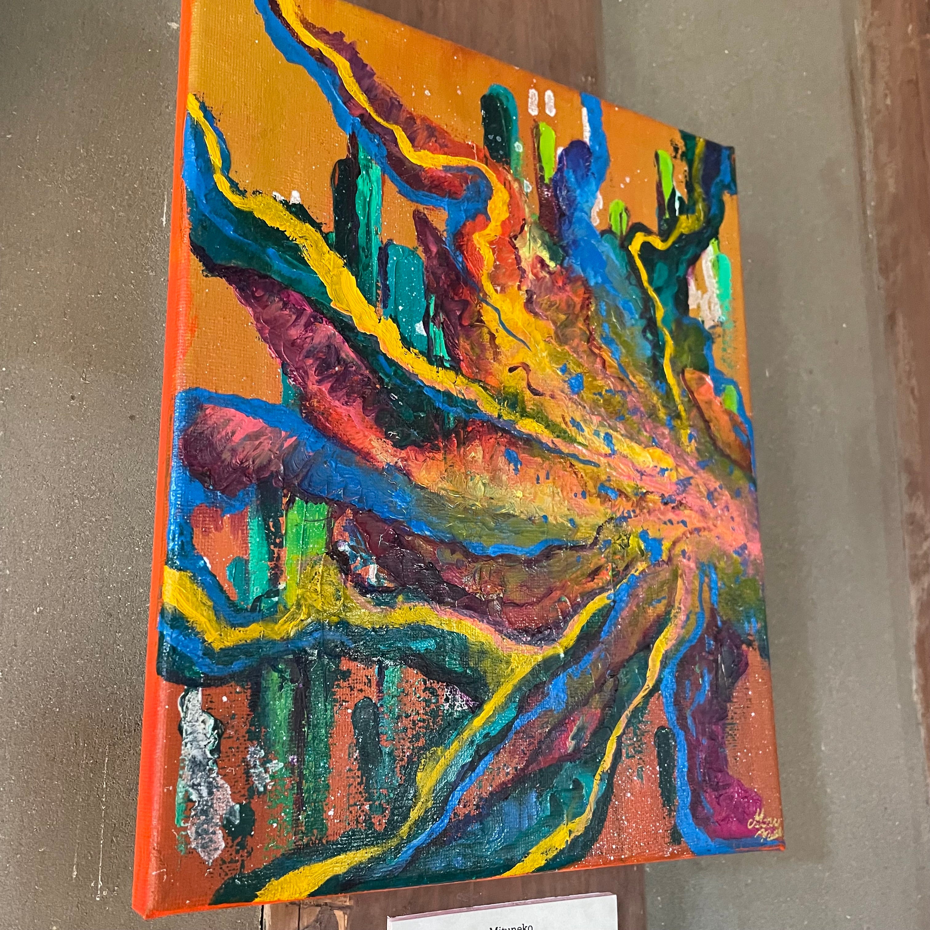 『幻想曲ニ短調』深音アート・油絵 / 楽曲から生まれた抽象画