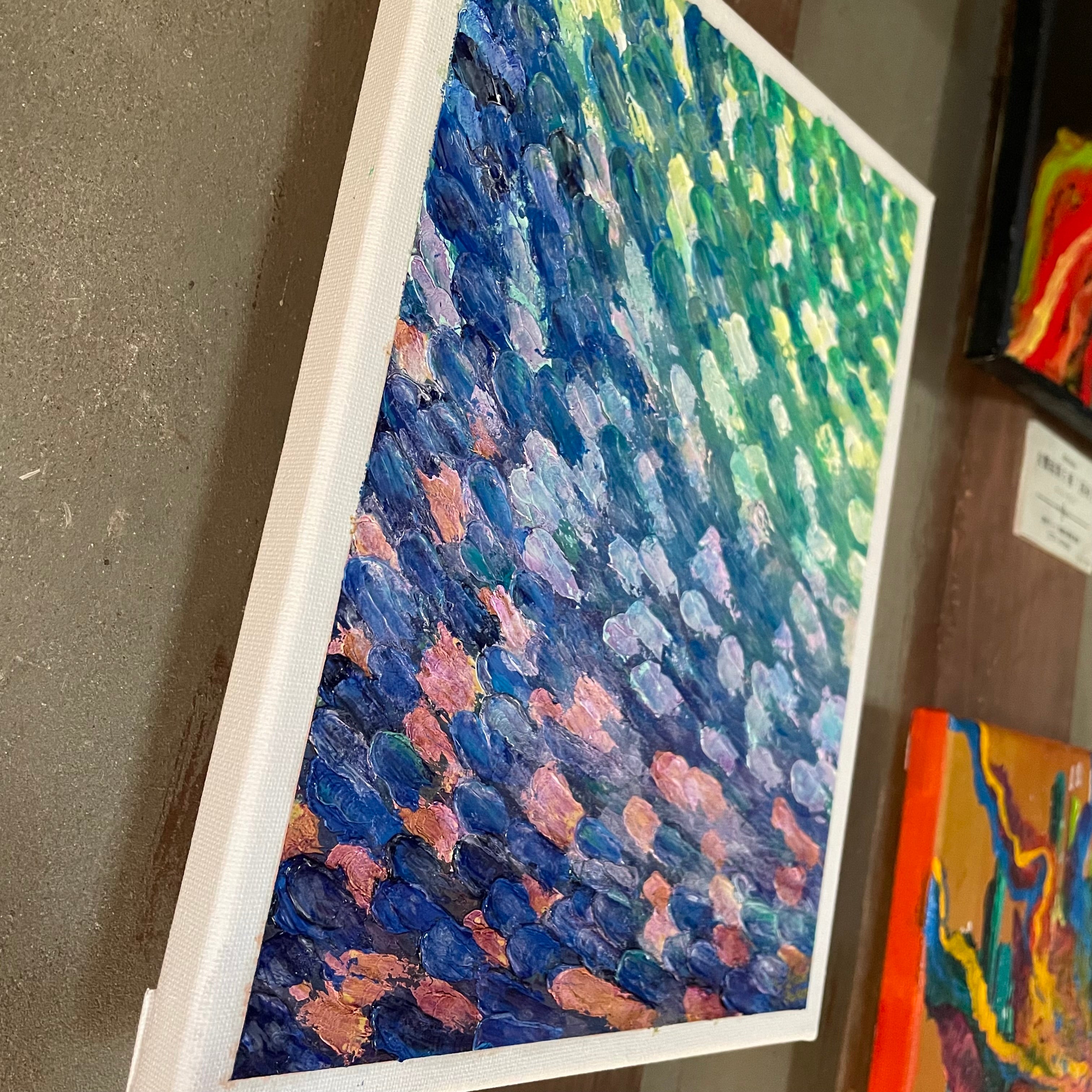 『レントより遅く』深音アート・油絵 / 楽曲から生まれた抽象画