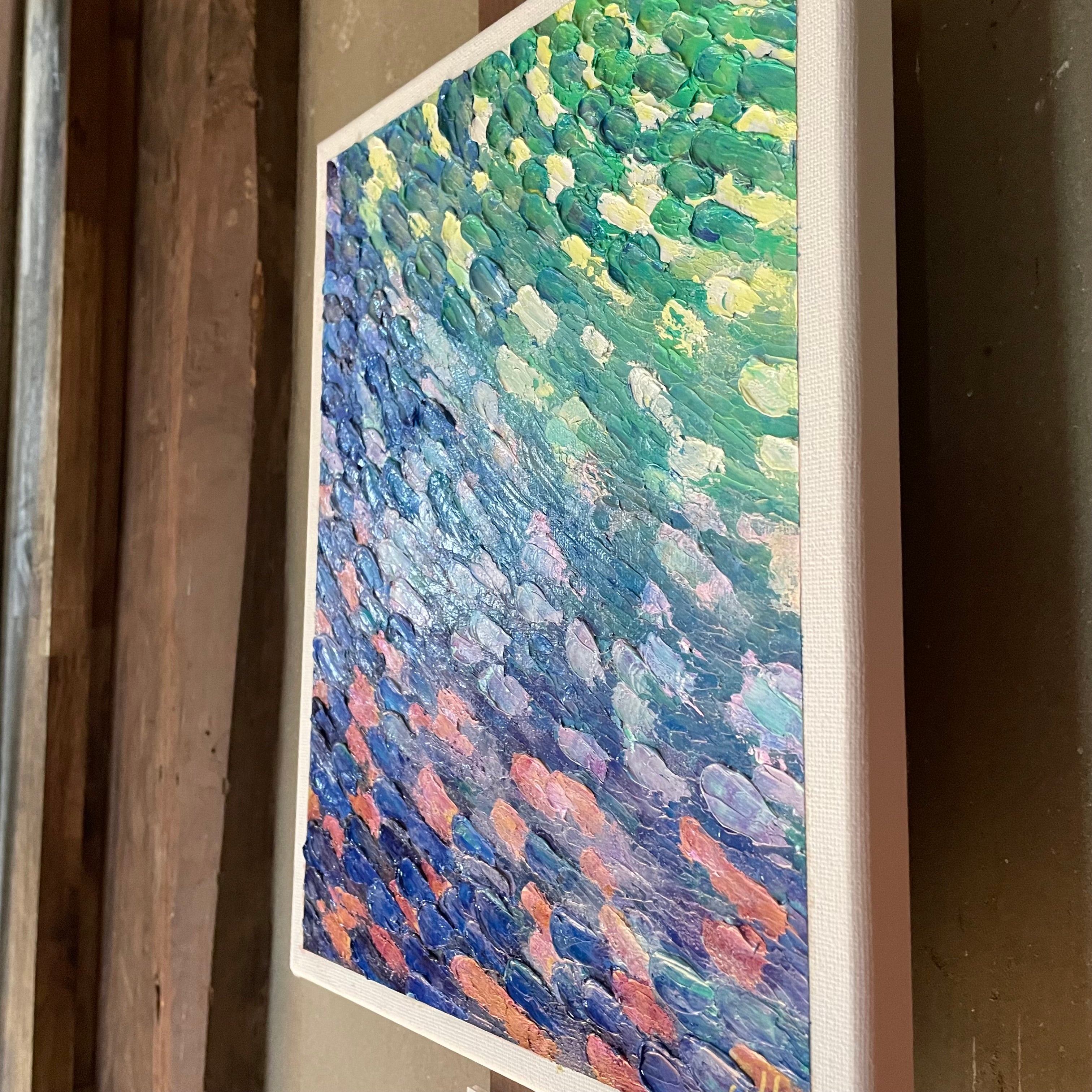 『レントより遅く』深音アート・油絵 / 楽曲から生まれた抽象画